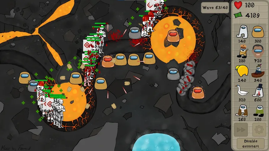 Скриншот 2 к игре Amogus TD 2 - Defense of the Sus