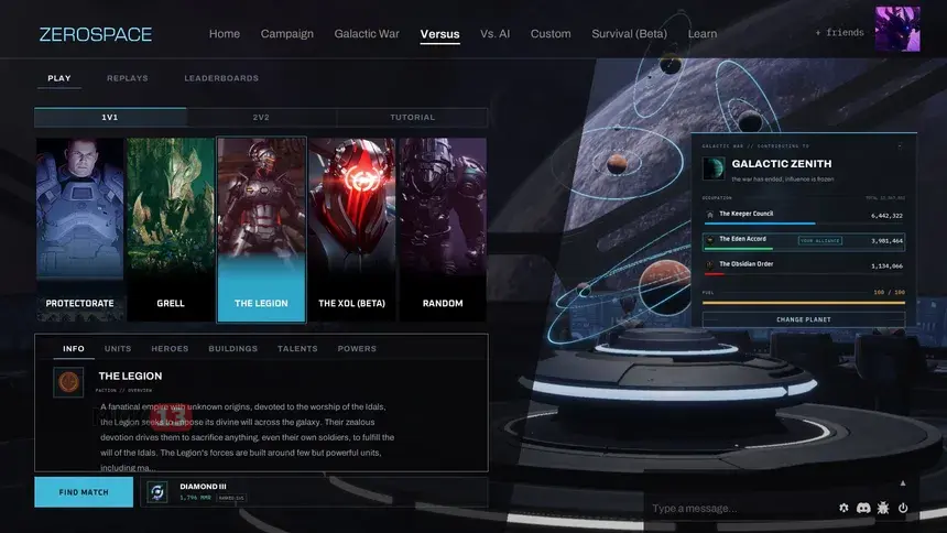 В стратегии ZeroSpace начался первый сезон с новой фракцией и улучшением кампании