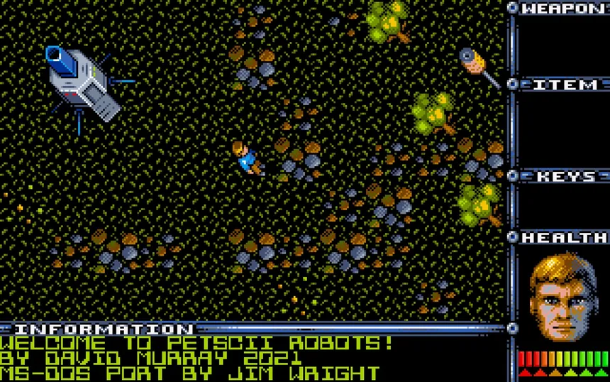 Скриншот 1 к игре Attack of the PETSCII Robots (DOS)
