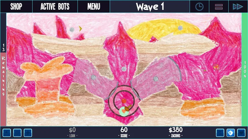 Скриншот 1 к игре ZaciSa: Defense of the Crayon Dimension!