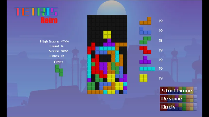 Скриншот 6 к игре Tetris-Retro