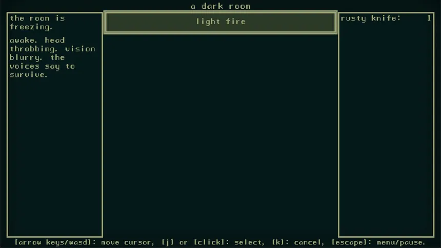 Скриншот 2 к игре A Dark Room