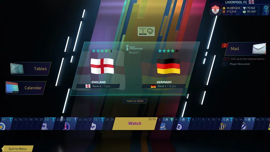 Скриншот 1 к игре Football, Tactics & Glory 2
