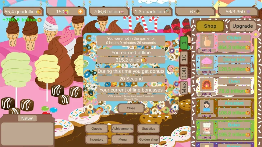Скриншот 3 к игре Donut Land Clicker