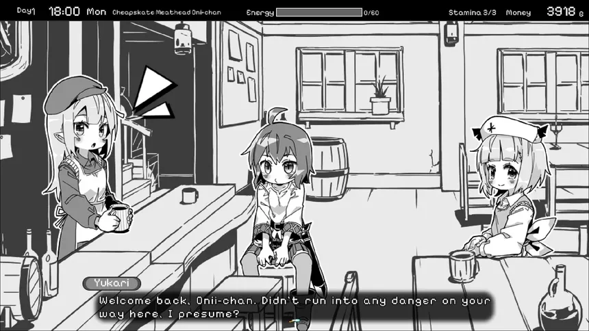 Скриншот 3 к игре Living With Sister: Monochrome Fantasy