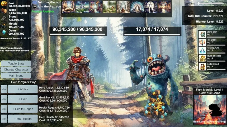 Скриншот 1 к игре Heros and Monsters: Idle Incremental