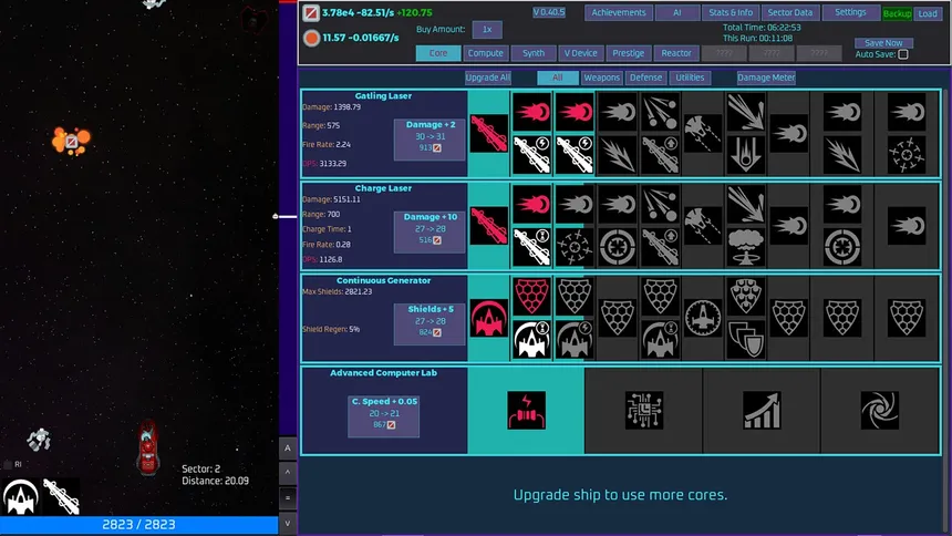 Скриншот 1 к игре Unnamed Space Idle
