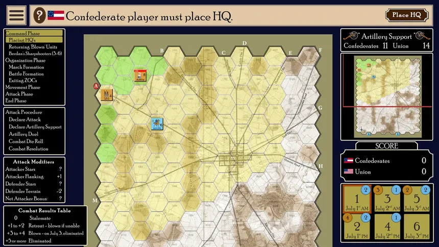Скриншот 1 к игре RBM Studio's Gettysburg