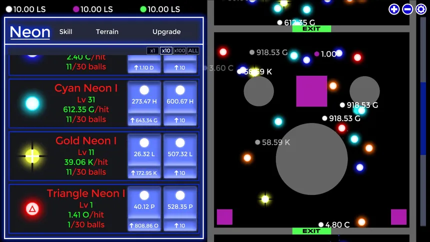 Скриншот 2 к игре Neon Idle
