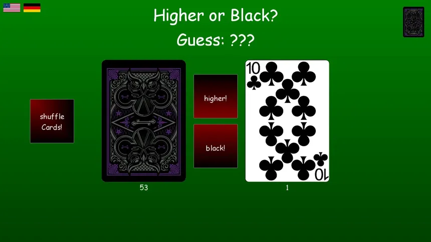 Скриншот 1 к игре Higher or Black