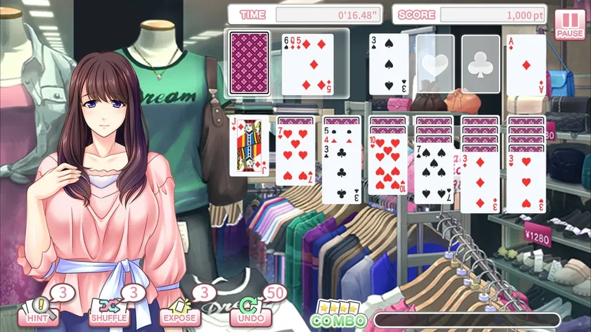 Скриншот 3 к игре Pretty Girls Klondike Solitaire PLUS