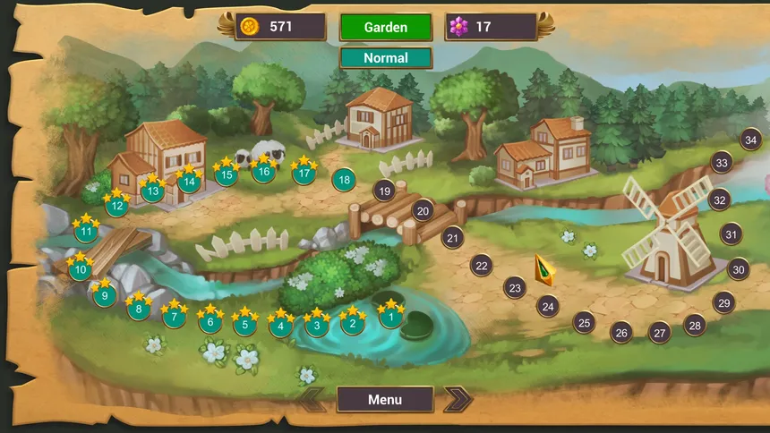 Скриншот 1 к игре Solitaire Quest: Garden Story