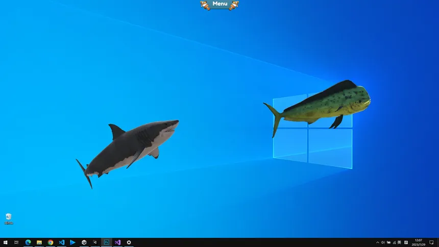 Скриншот 1 к игре Fish on the desktop