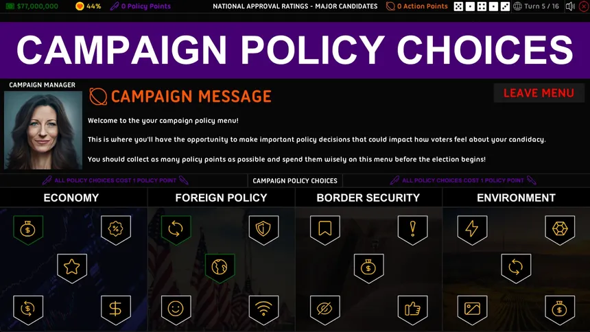 Скриншот 4 к игре 2024 U.S. Election Simulator