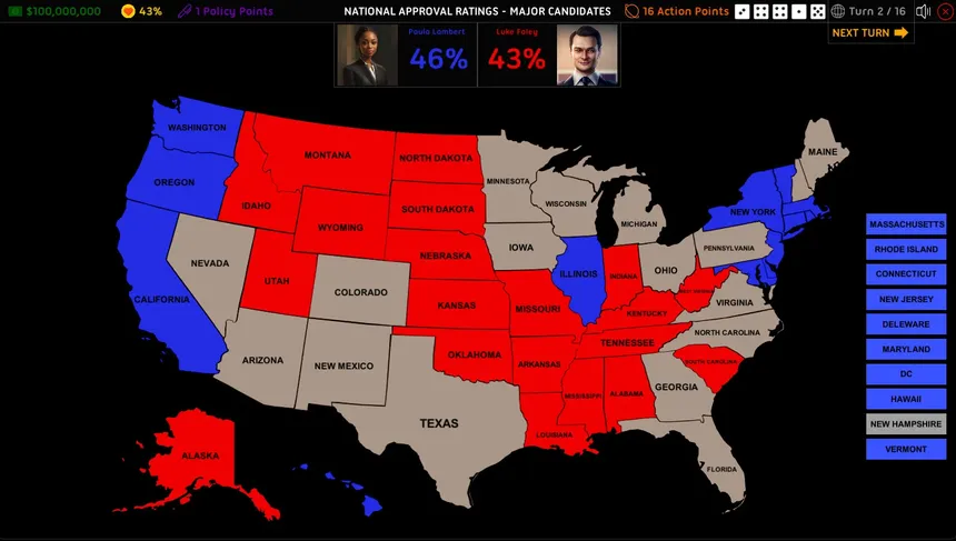 Скриншот 5 к игре 2024 U.S. Election Simulator