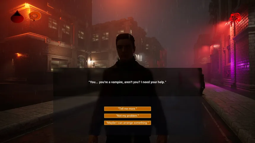 Скриншот 2 к игре Harrowed World: Portents In Red - Modern Gothic Vampire RPG