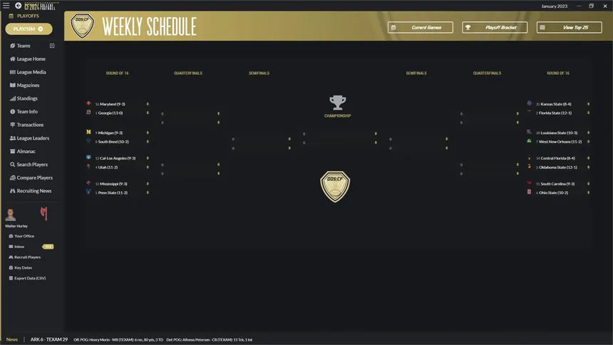 Скриншот 4 к игре Draft Day Sports: College Football 2024