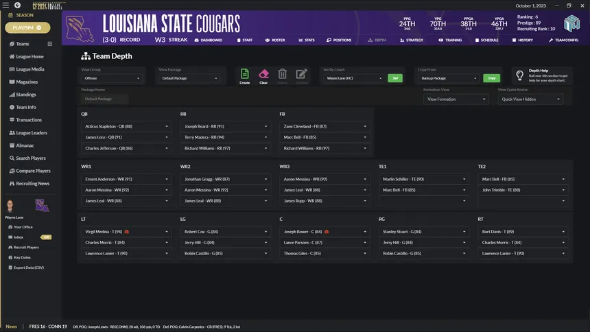 Скриншот 5 к игре Draft Day Sports: College Football 2024