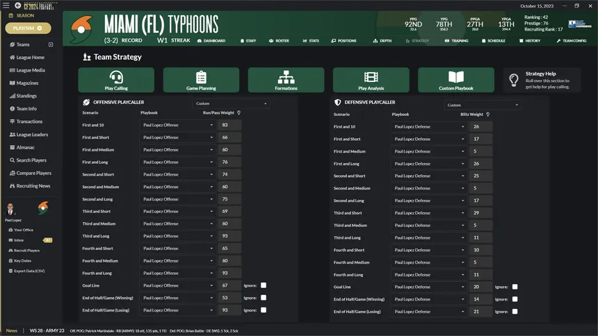 Скриншот 7 к игре Draft Day Sports: College Football 2024