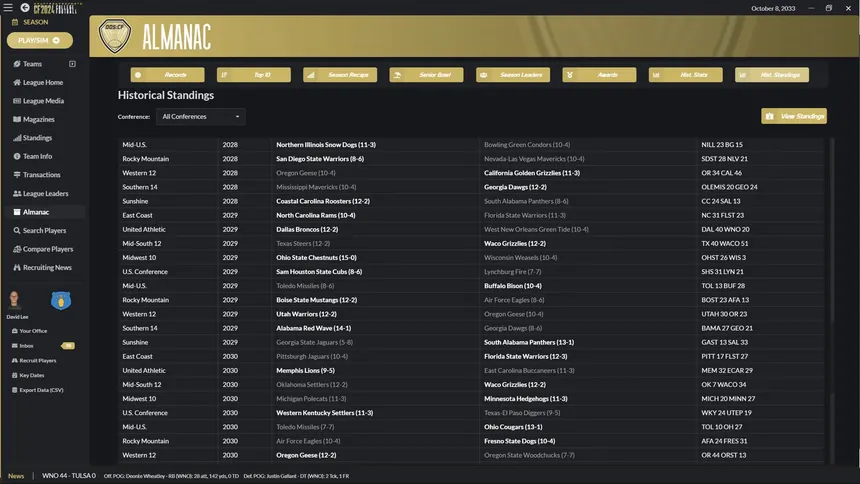 Скриншот 8 к игре Draft Day Sports: College Football 2024