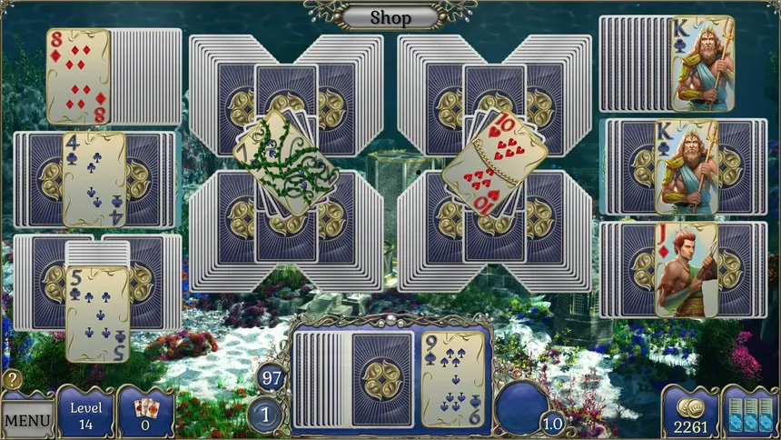 Скриншот 2 к игре Jewel Match Atlantis Solitaire 4 - Collector's Edition