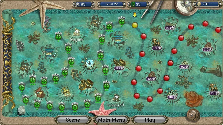 Скриншот 4 к игре Jewel Match Atlantis Solitaire 4 - Collector's Edition