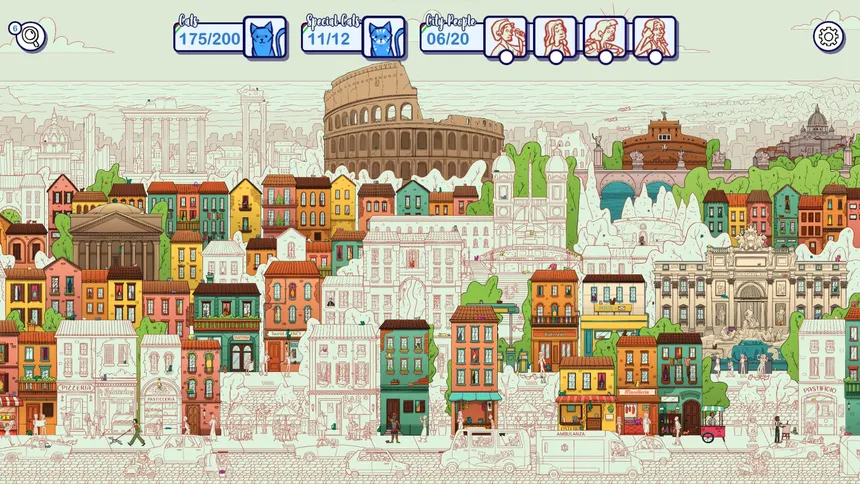 Скриншот 3 к игре Hidden Cats in Rome
