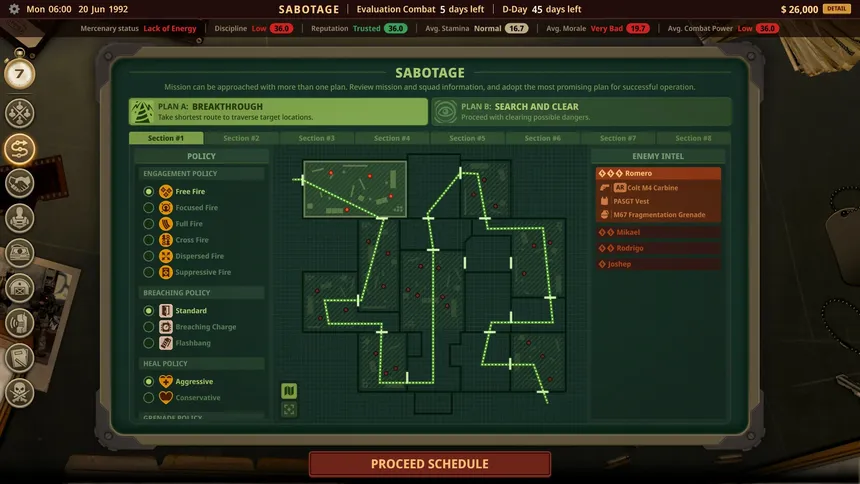 Скриншот 1 к игре Private Military Manager: Tactical Auto Battler