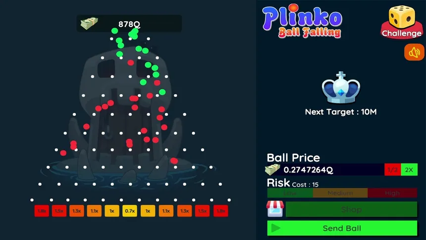 Скриншот 1 к игре Plinko : Ball Falling 3D-2D