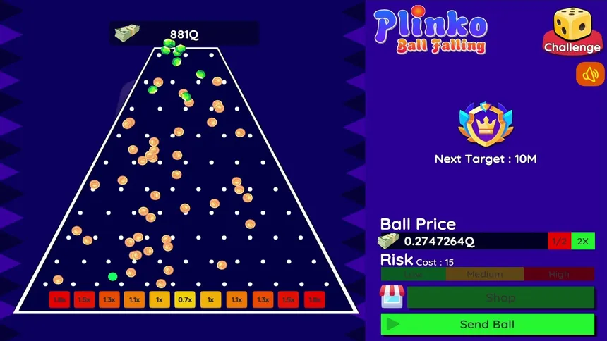 Скриншот 3 к игре Plinko : Ball Falling 3D-2D