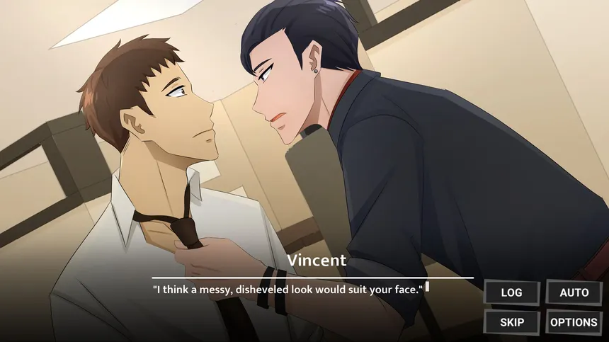 Скриншот 1 к игре My Douchey Boss Has a Gentle Twin Brother?! - BL Visual Novel