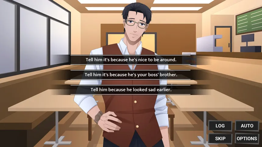 Скриншот 4 к игре My Douchey Boss Has a Gentle Twin Brother?! - BL Visual Novel