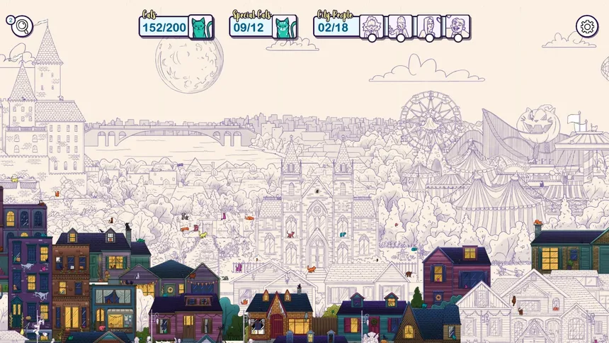 Скриншот 1 к игре Hidden Cats in Spooky Town