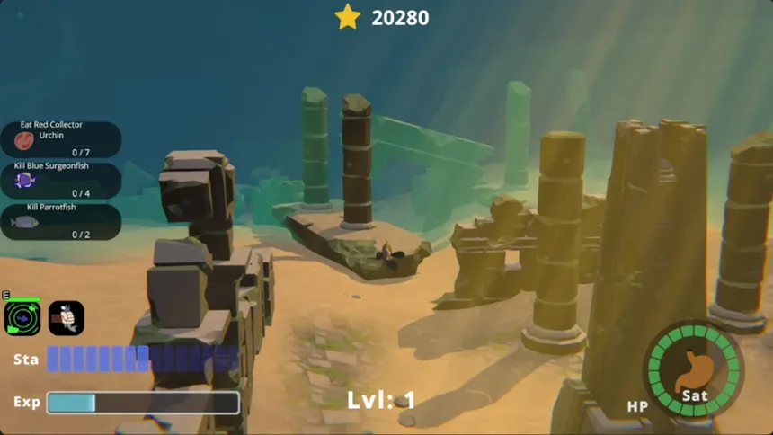 Скриншот 1 к игре Fish Survivor : Feed and Grow and Evolve