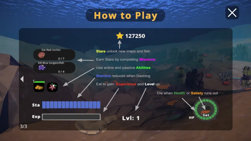 Скриншот 8 к игре Fish Survivor : Feed and Grow and Evolve