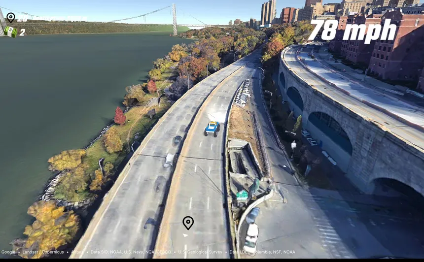 Скриншот 3 к игре EarthKart: Google Maps Driving Simulator