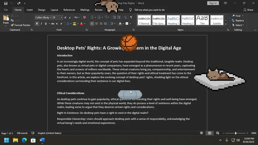 Скриншот 5 к игре Desktop Pet Project