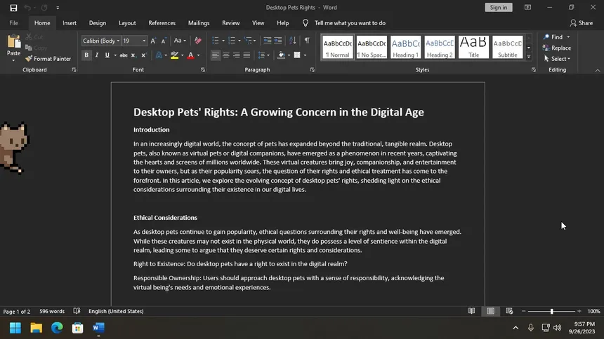 Скриншот 7 к игре Desktop Pet Project