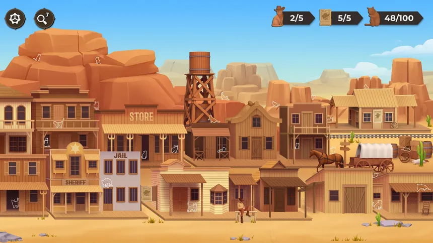 Скриншот 5 к игре Cat Search In The Wild West