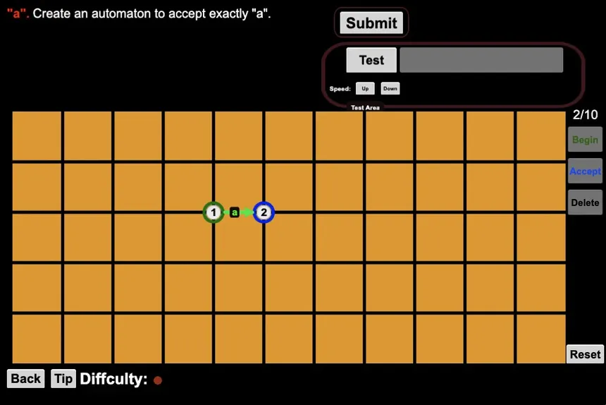Скриншот 2 к игре Finite State Automaton Challenges