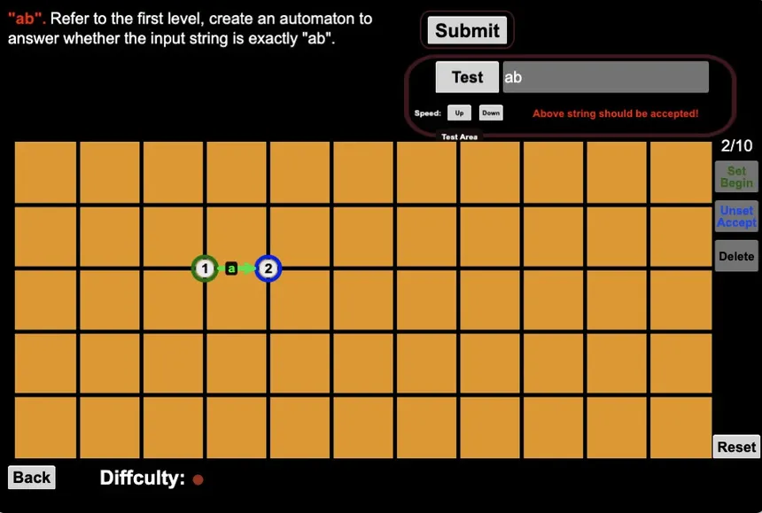 Скриншот 3 к игре Finite State Automaton Challenges