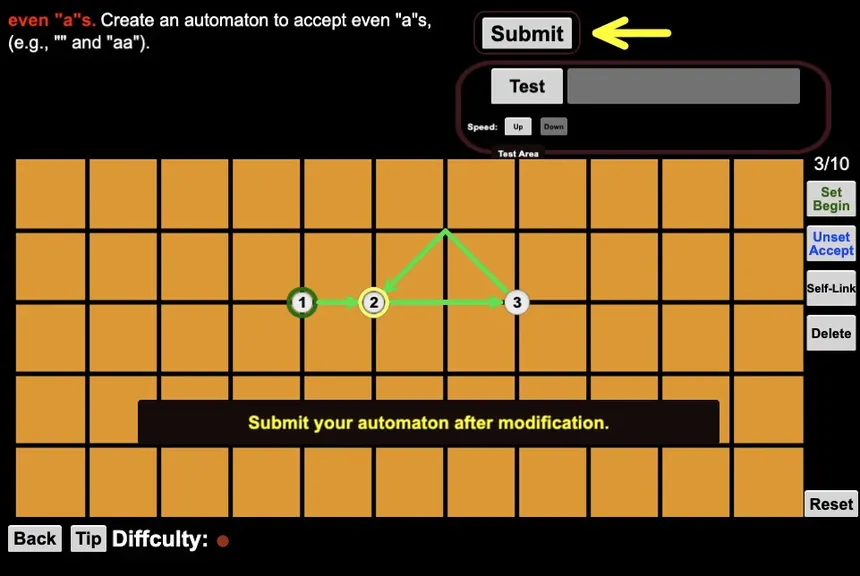 Скриншот 4 к игре Finite State Automaton Challenges