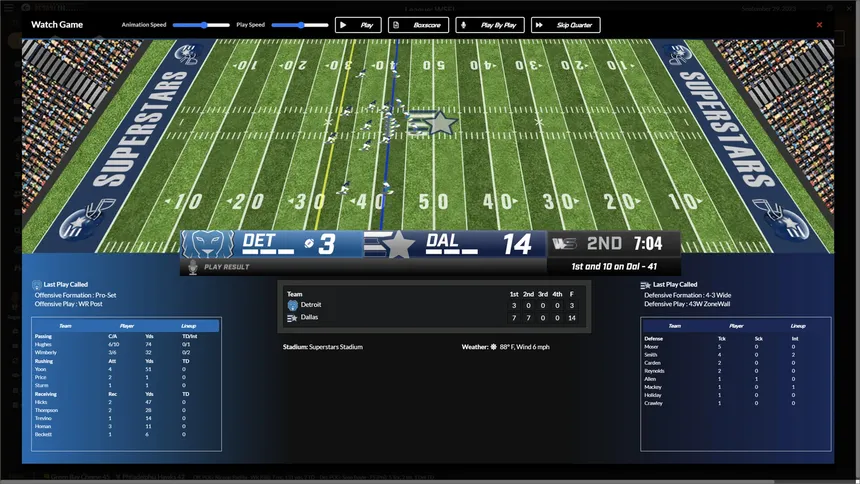 Скриншот 1 к игре Draft Day Sports: Pro Football 2024