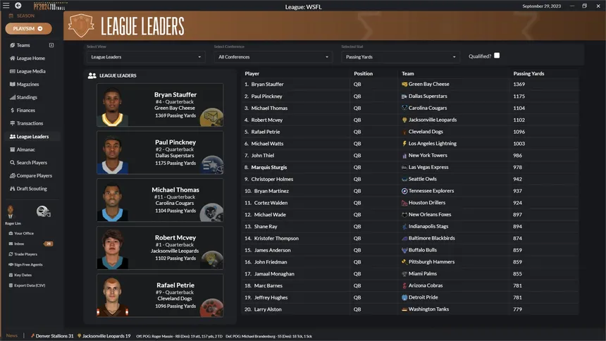 Скриншот 6 к игре Draft Day Sports: Pro Football 2024