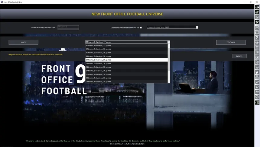 Скриншот 1 к игре Front Office Football Nine