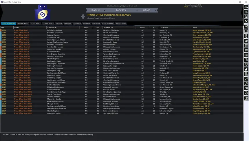 Скриншот 2 к игре Front Office Football Nine