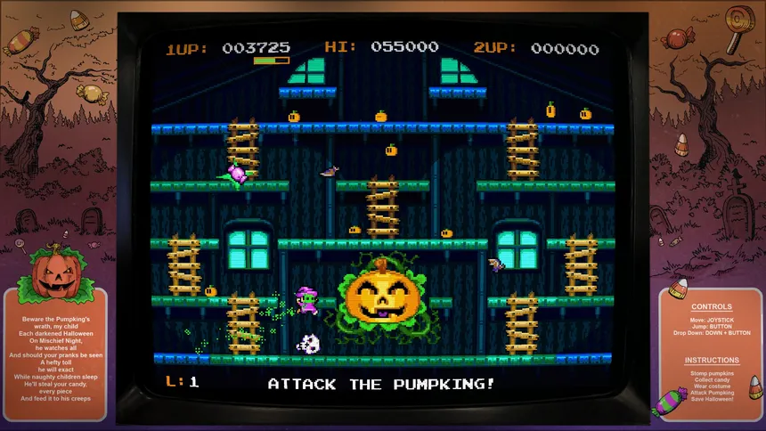 Скриншот 2 к игре Digital Eclipse Arcade: Candy Creeps