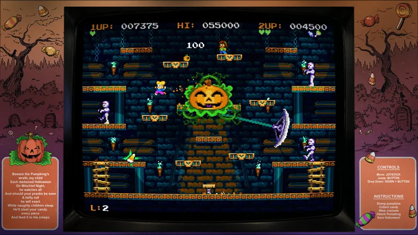 Скриншот 4 к игре Digital Eclipse Arcade: Candy Creeps