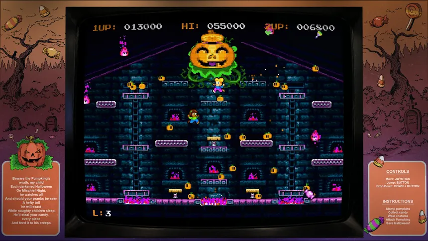 Скриншот 7 к игре Digital Eclipse Arcade: Candy Creeps