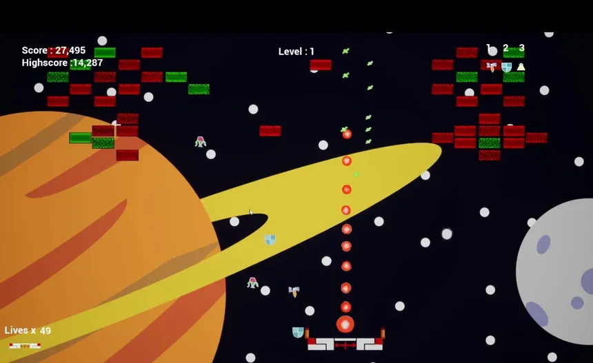 Скриншот 1 к игре Galaxy Bricks